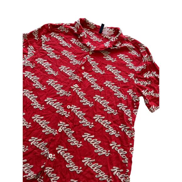 Kellogg’s Red Men's Button Down Size Medium - Picture 1 of 6